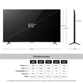 TCL - TV 55" Pulgadas 139 cm 55C6K 4K-UHD QD-MINI LED Smart TV Google