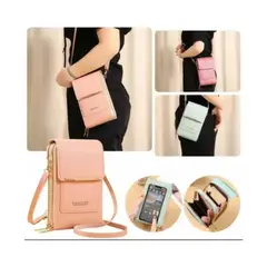 GENERICO - Bolso Billetera Porta Celular Visor Pantalla Tactil