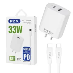 GENERICO - Cargador Tipo C A Tipo C Carga Rápida 33W PD PZX P67