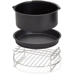 DASH - Freidora de Aire BELLA 3 Qt 5 en 1 1400W Bandeja y cesta desmontable
