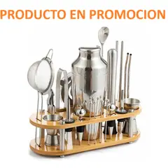 BARTENDING COLOMBIA - SET DE COCTELERIA PARA BAR 23 PIEZAS EN ACERO INOXIDABLE