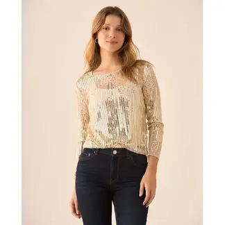 ESPRIT - Camisa Mujer Manga Larga con Transparencias