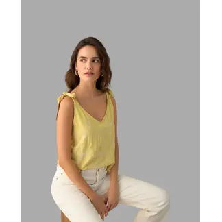 ESPRIT - Camisa Mujer Bordada con Escote en V