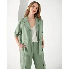 ESPRIT - Camisa para Mujer Tipo Chaqueta