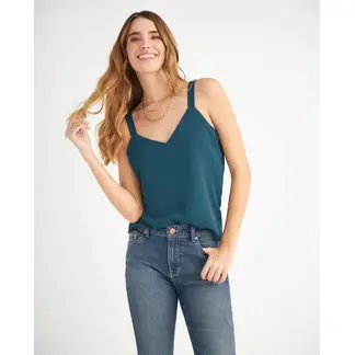 ESPRIT - Camisa para Mujer de Manga Sisa Escote en V