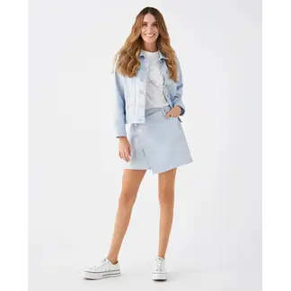 ESPRIT - Falda Corta para Mujer con Efecto Metalizado