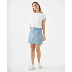 ESPRIT - Falda Corta Mujer Diseño Gallineto