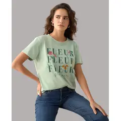 ESPRIT - Camiseta Mujer Básica Estampada