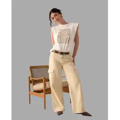 ESPRIT - Camiseta Mujer Tejida de Diseño Cerrado
