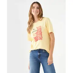 ESPRIT - Camiseta Mujer Básica Estampada