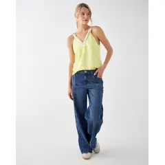 ESPRIT - Camisa Para Mujer Manga Sisa Escote En V