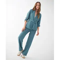 ESPRIT - Pantalón para Mujer de Bota Recta con Cinturón