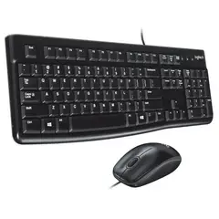 LOGITECH - Combo Teclado + Mouse Mk120 Negro Cableado