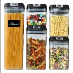 ORGANIC KERAGEN - Organizador Frasco Hermetico Cocina Tupper Recipiente Set X5