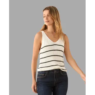 ESPRIT - Camiseta Mujer Tejida Escote en V