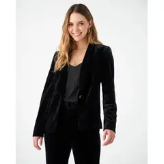 ESPRIT - Blazer Mujer Tela Tipo Velvet