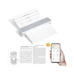 GENERICO - Impresora Termica Portatil Recargable A4 Inalámbrica