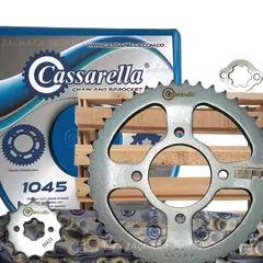 GENERICO - Kit Arrastre Apache 160 Tvs Cadena Dorada Cassarella