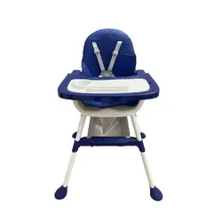 GENERICO - Silla Comedor Infantil 2en1 Plegable Ajustable con Bandeja Doble Y Arnés de Seguridad Hasta 18 Kg