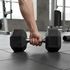 WONDER SPORT - PESAS MANCUERNAS DE 15 KG HEXAGONALES PROFESIONALES EN GOMA