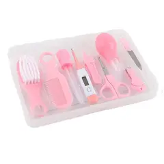 GENERICO - Kit De Aseo Cuidado Para Bebe 9 Piezas Rosado