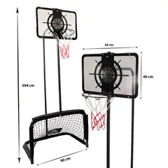 WONDER SPORT - ARO TABLERO DE BALONCESTO MAS PORTERIA DE FUTBOL PARA CANCHAS Y PISCINAS