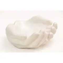 GENERICO - Centro de mesa Hands up bowl M1-9 blanco matte