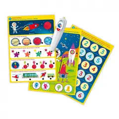 CLEMENTONI - Juego Didáctico Astronautas Con Bolígrafo Interactivo Niños