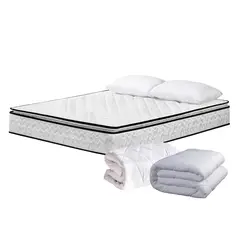 HIGH CLASS - Colchón Sencillo Standford + Almohada + Edredón + Protector