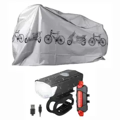 GENERICO - Pijama Forro Protector Impermeable + Luces Para Bicicleta