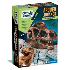 CLEMENTONI - Juego Arqueojugando Cráneo Gigante T-rex Para Niños
