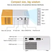 GENERICO - Mini Proyector Led Video Beam HD 1080P HDMI