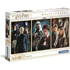 CLEMENTONI - Rompecabezas 3x1000 Piezas Harry Potter Adultos