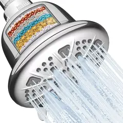 MILOPTS - Ducha Con Filtro De Agua Alta Presion Cabezal Purificador PLATEADO