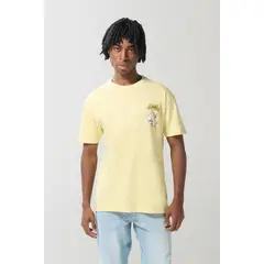 KOAJ - Camiseta amarilla clara de Pinky y Cerebro con manga co Hombre