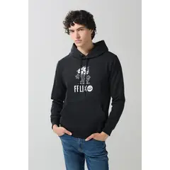 KOAJ - Buzo de Félix el Gato negro con bolsillo y capota Hombre