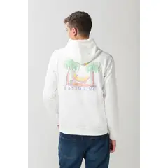 KOAJ - Buzo unicolor con capota y diseño de playa Hombre