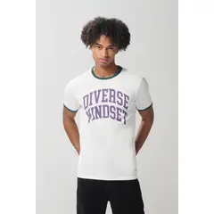 KOAJ - Camiseta college crema en algodón con manga corta HOMBRE