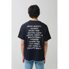 KOAJ - Camiseta oversize azul manga corta con diseño de letrero HOMBRE