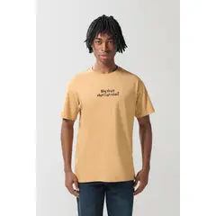 KOAJ - Camiseta en algodón unicolor manga corta con texto dela Hombre