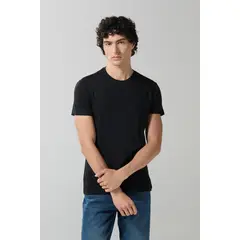 KOAJ - Camiseta con bolsillo, manga corta y cuello redondo un Hombre
