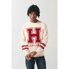 KOAJ - Buzo cuello redondo con estampado de Harvard Hombre