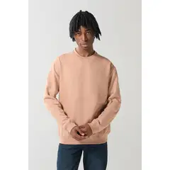 KOAJ - Buzo unicolor cuello redondo con hombro caído HOMBRE
