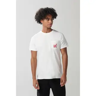 KOAJ - Camiseta en algodón unicolor con manga corta y bolsillo Hombre