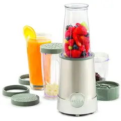 BELLA - Licuadora Personal 240W Accesorios BPA Free Mini 12 Piezas