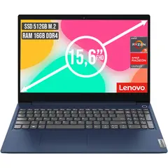 LENOVO - PORTATIL AMD RYZEN 5-7520U SSD 512GB RAM 16GB LED 15,6 FULL FHD