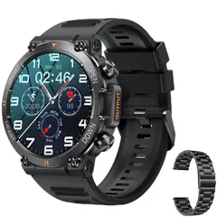 AMERICAN GENERICS - Reloj Inteligente Para Hombre K52 AMOLED GPS SIRI Reloj Smartwatch