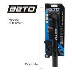 BETO - Inflador Bomba Bicicletas Con Manometro Cld-039pg 80psi