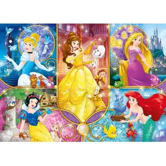 CLEMENTONI - Rompecabezas 104 Piezas Princesas Disney Brillante
