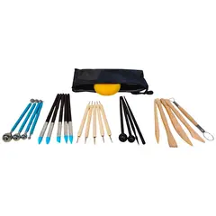 GENERICO - Set Herramientas X 24 Para Modelado en Arcilla Porcelanicron